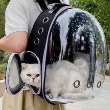 Mochila para gatitos estilo espacial